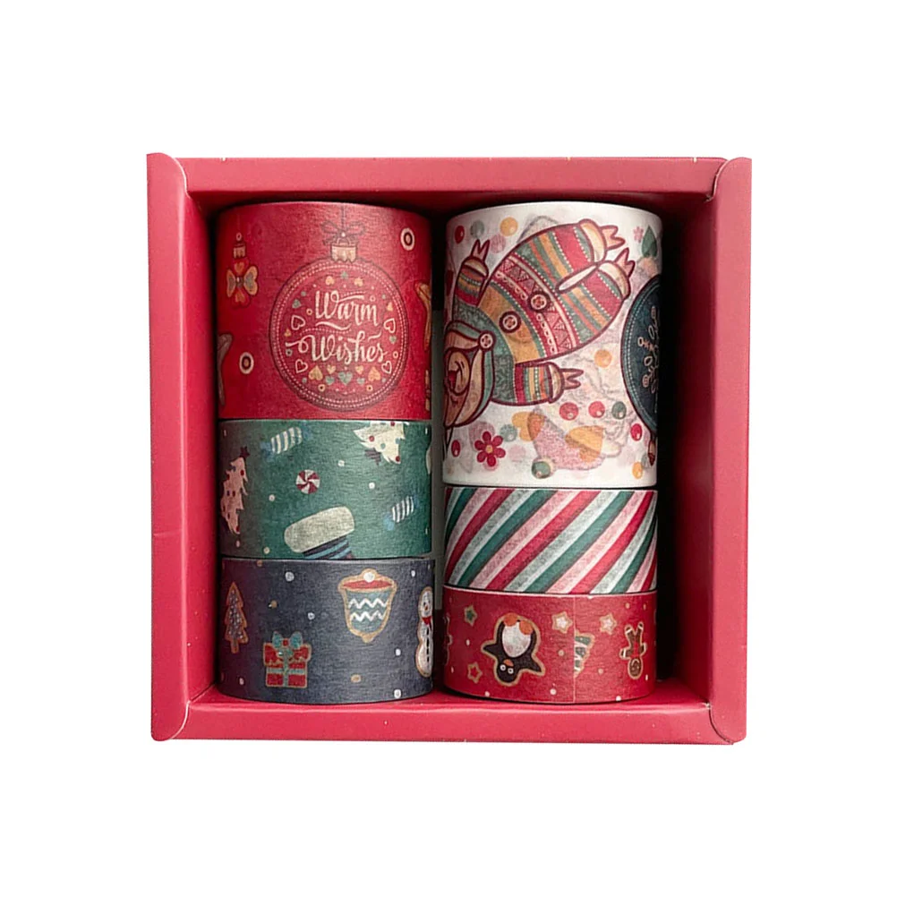 

6Pcs Christmas Gift Wrapping Tapes Christmas Party Decoration Washi Tapes