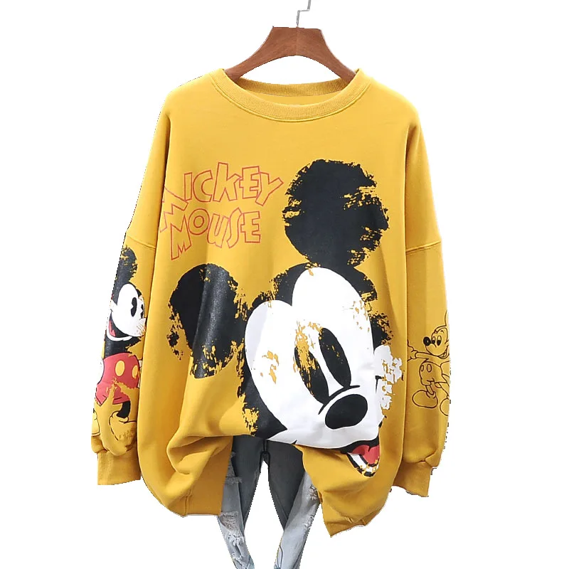Velvet Hoodie for Women in Spring and Autumn, Loose Korean Version Without A Hat, Thick Coat