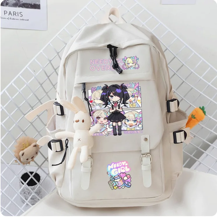 Anime NEEDY GIRL OVERDOSE Schoolbag Backpack High-capacity Shoulder Bag Cosplay Student Teenage Gift B153