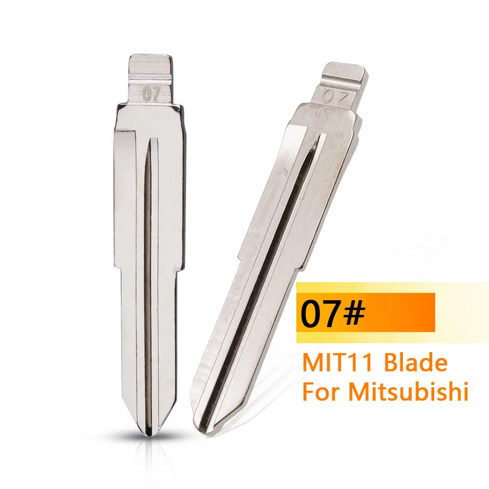 

10pcs KD Key Blade 07# MIT11 MIT11R Metal Uncut Blank Flip Remote Key Blade for keydiy KD xhorse VVDI JMD for Mitsubishi
