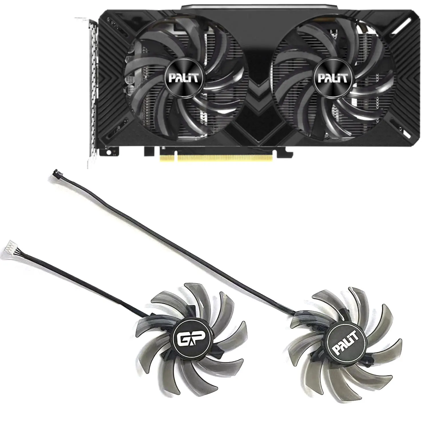 Nuovo Rtx 2060 2070 Gtx 1660 Gpu Ventola 4Pin Muslimex Per Palit Rtx 2060 2060 Super 2070 Gtx1660 1660Ti Doppia Ventola Di Raffreddamento Della Scheda