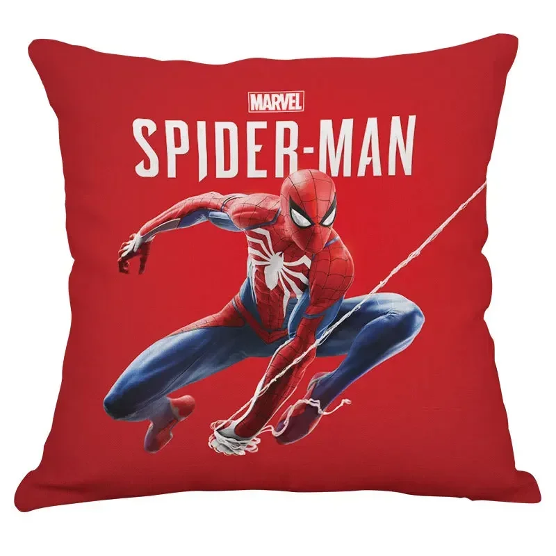 Spiderman Pillowcase Cushion Cover Marvel Superhero 45x45cm Pillowcases for Home Decor Living Room Bed Couch Car Gifts