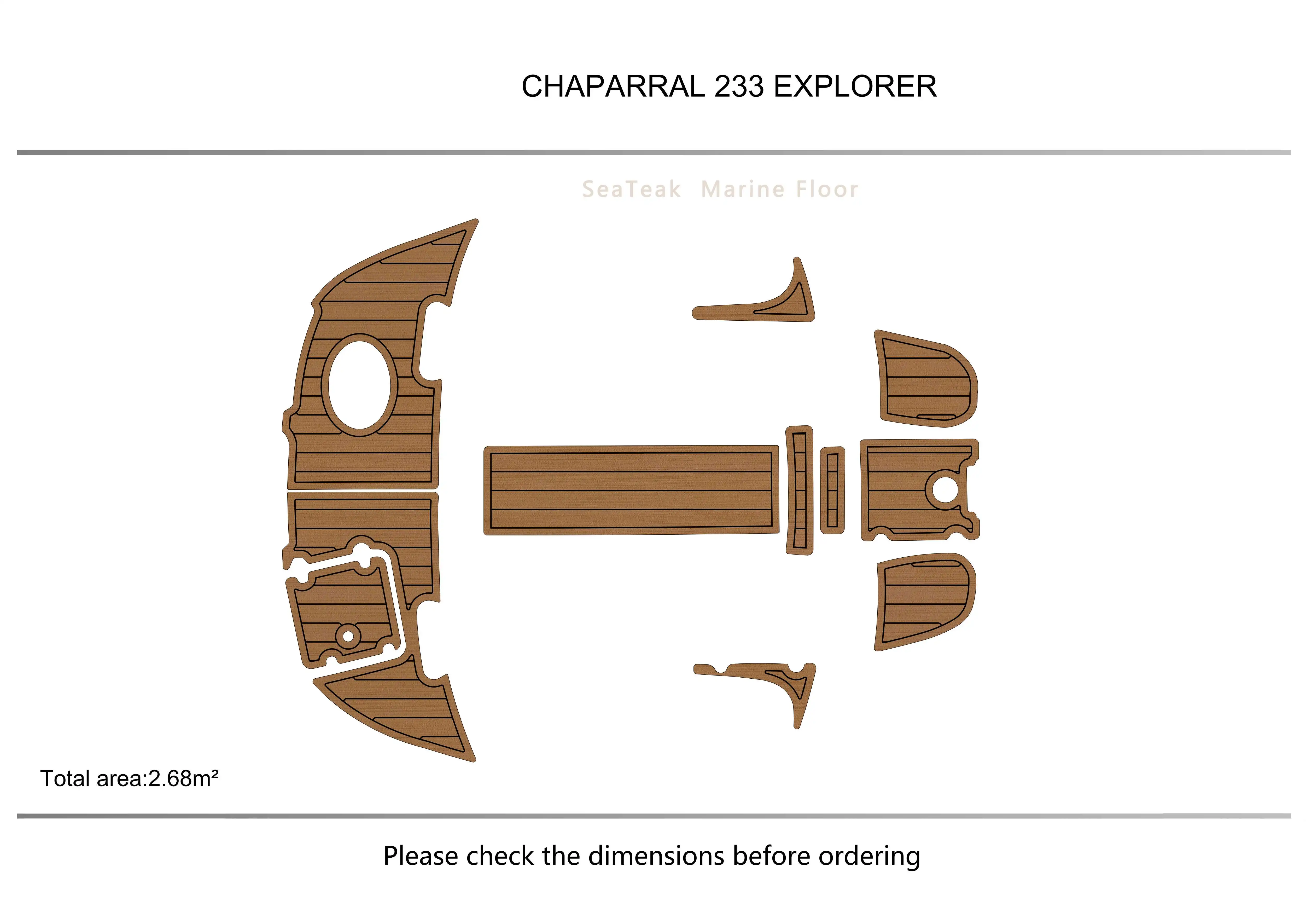 

CHAPARRAL 233 EXPLORER, плавательная платформа 1/4 дюйма, 6 мм, EVA, искусственный водный лыж, яхта, рыболовная лодка, нескользящий напольный коврик