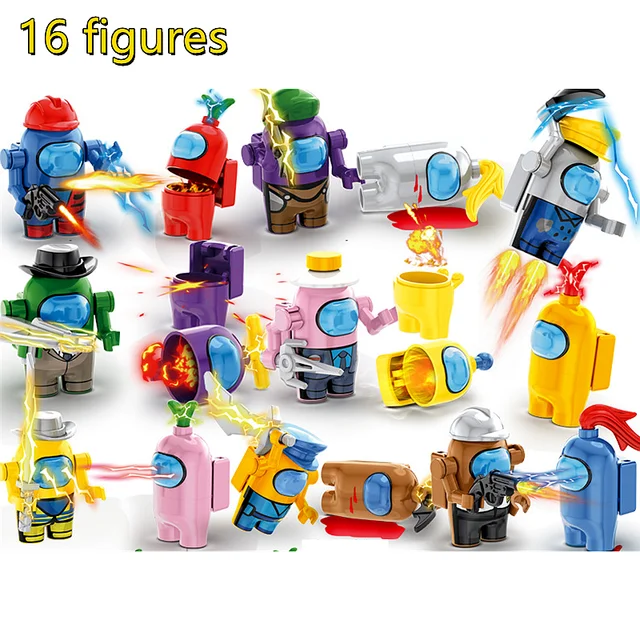 Amongs 16 Doll Including Weapons Base Game Star Space Alien Peluche Building Blocks Classic Model Bricks Sets Kids Kits 1