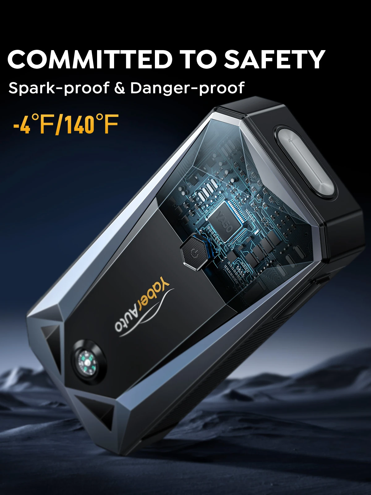 Jump Starter Power Bank Car Battery Portable Battery Station Emergency Booster Starting Device Yaber 21800mAh 2500A