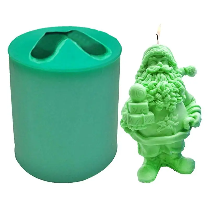

Christmas Santa Candle Mold Candle Mold Aromatherapy Plaster Soap Silicone Mould Silicone Santa Molds For DIY Crafts Home