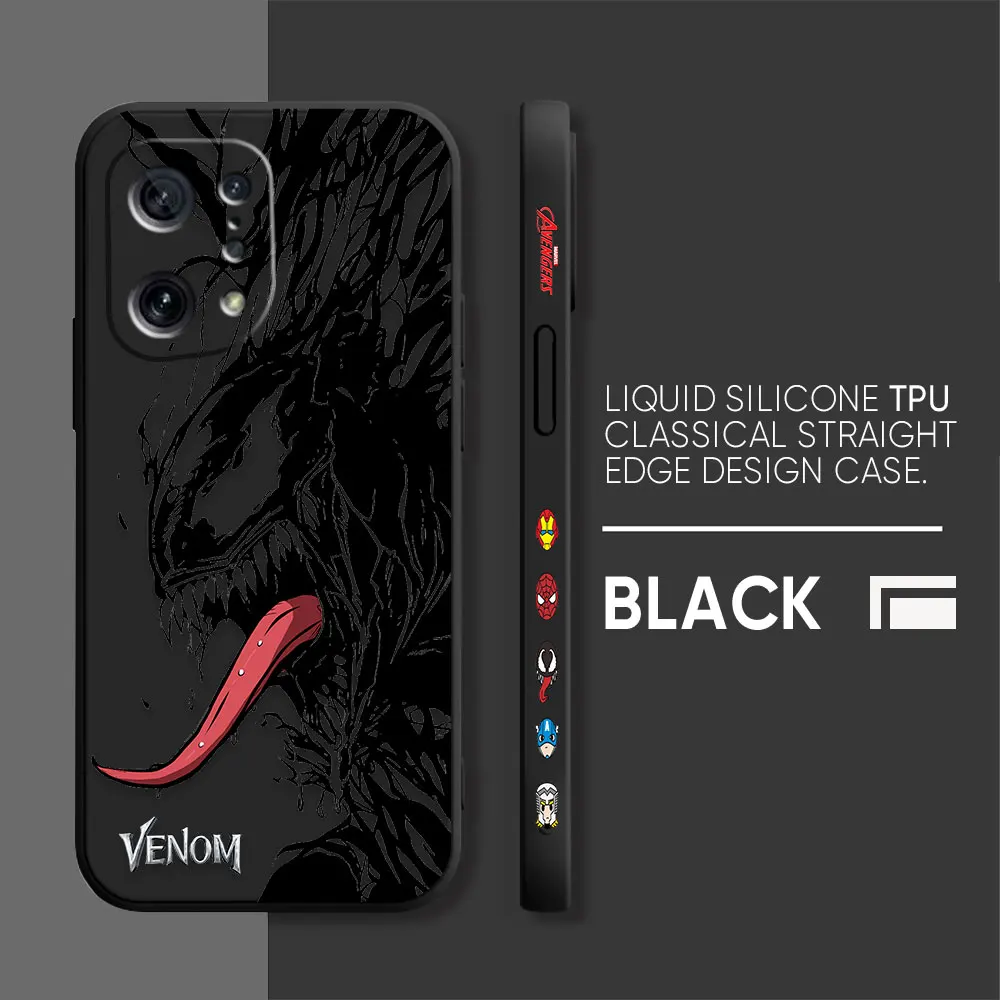 thumbnail image 1 of Funda para OPPO FIND X6 X3 REALME X7 X50 RENO 2 4Z 4 6 Lite 5Z 5F 4G 5G PRO Funda de silicona líquida Marvel Comics Venom, 1 of 5