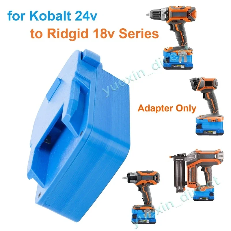 

Adapter For Kobalt 24V Lithium-ion Battery Convert To Ridgid AEG 18V Cordless Tools Converter