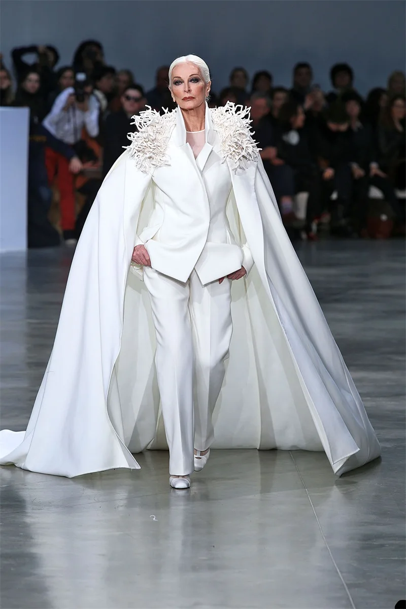 Designer Women Suit Set Blazer With Wrap+Pant Single Formal Red