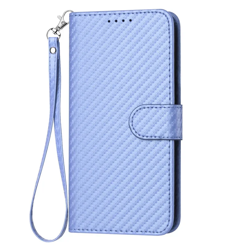 Premium Carbon Fiber Leather Magnetic Stand Wallet Case