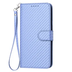 Premium Carbon Fiber Leather Magnetic Stand Wallet Case for Moto G34 G45 (P6)