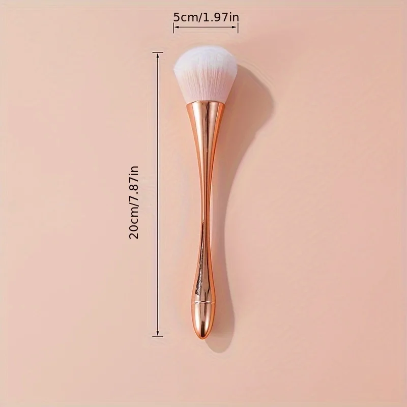 Rose Golden Fan Makeup Brush,Cosmetic Brush Loose Powder Brush ,Highlighting Brush Blush Brush-Soft Hair Makeup Fixing 6