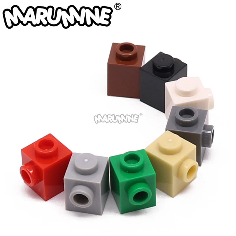 Marumine 50PCS MOC 벽돌 수정 된 1x1 스터드 빌드 블록 DIY 호..