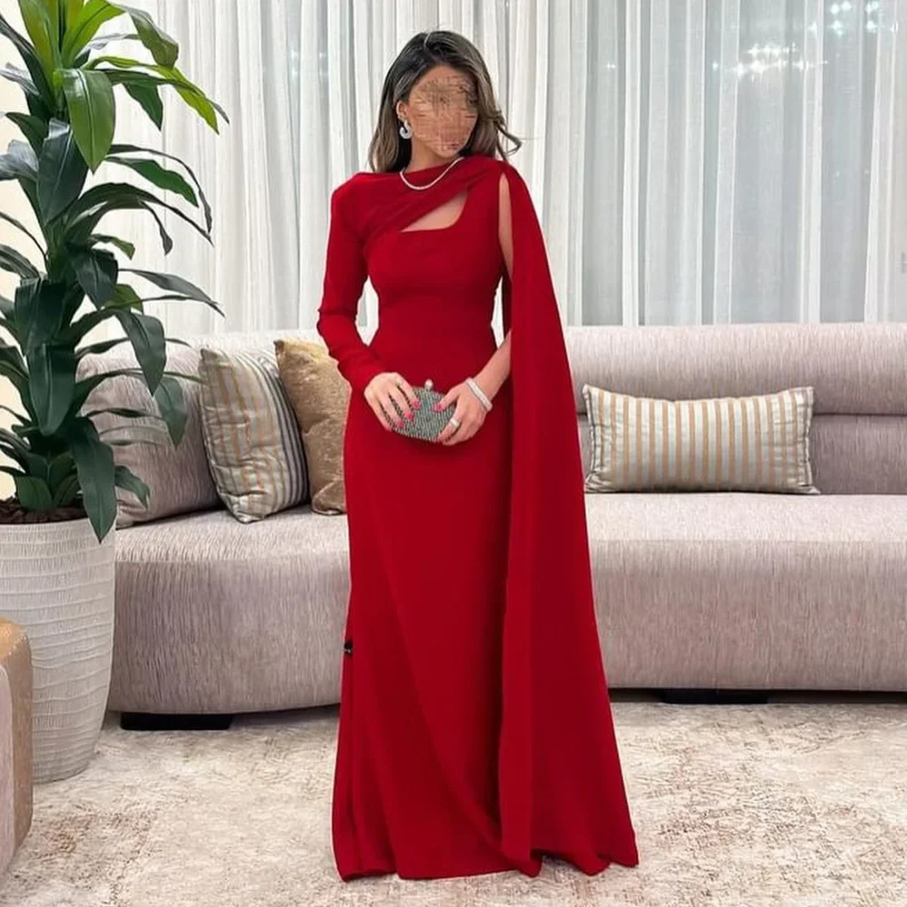 Mermaid O-Neck Midi Dresses Customized Casual Jersey Pleat Homecoming Dresses Classic Exquisite Modern Style Pastrol Unisex prom dresses,prom dress