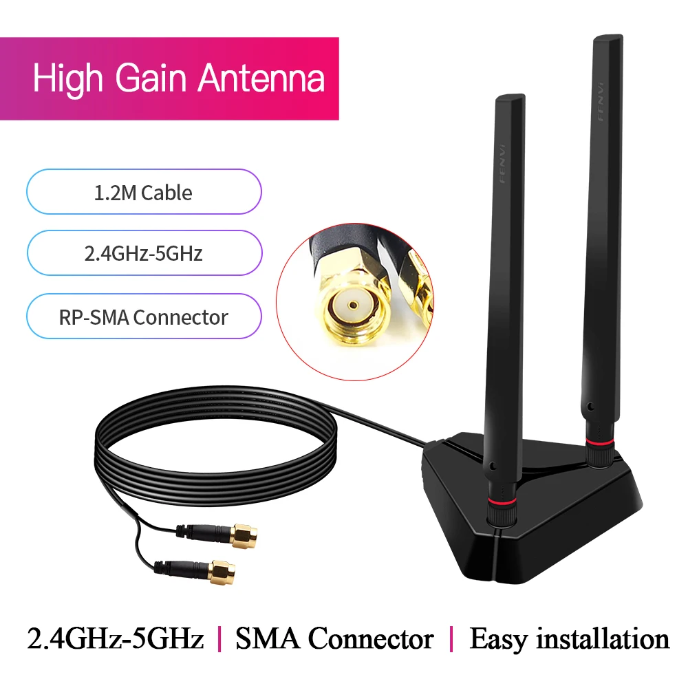 WiFi 안테나 RP-SMA 수 커넥터 AX210 AX200 PCI-E WiFi 네트워크 카드 어댑터 무선 라우터 데스크탑 용 듀얼 밴드 2.4GHz 5GHz