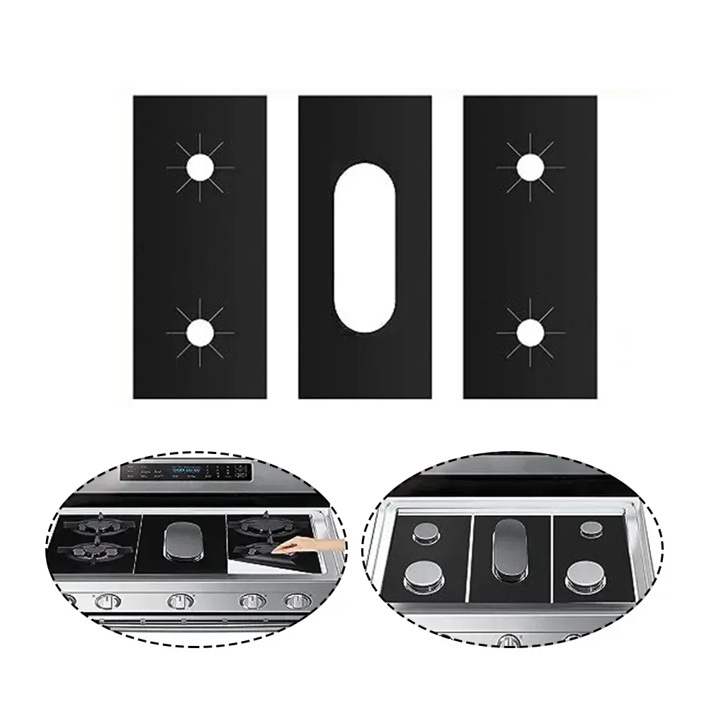 5-Hole Gas Stove Pad Protective Cover Kitchen Cleaning Anti-dirty Non-stick Pad Reusable Stovetop Scratch Protector Pads gas stove pad