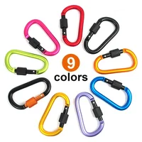 5PCS Aluminum Carabiner Hook Quickdraws D-Ring Key Chain Clip Camping Keyring Snap Hook Outdoor Travel Kit Outdoor Accessries 2