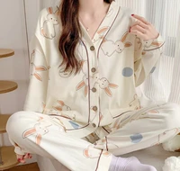 Vêtements mensuels printemps et automne pyjamas de maternité post-partum été Section mince allaitement maternité vêtements de maison 4