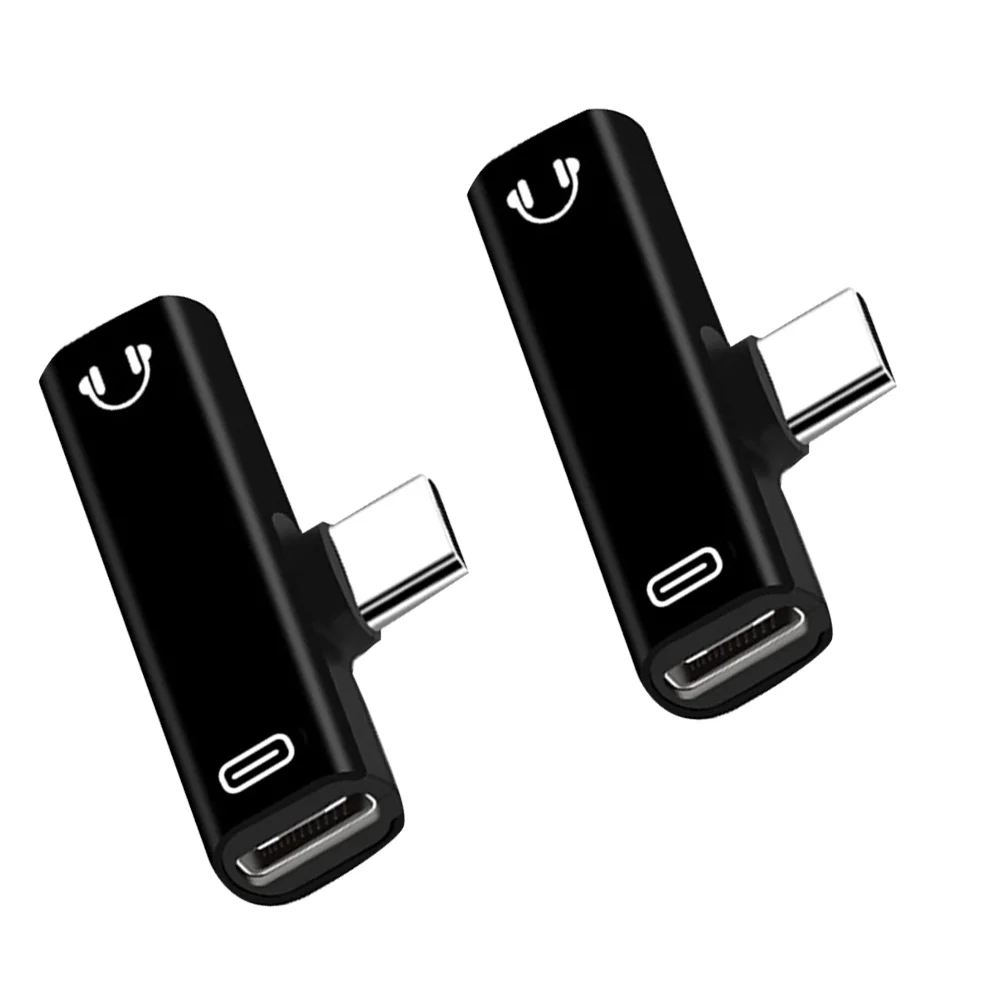 

Type C to TypeC Dual Type-C USB-C Type C To 3.5mm Aux Jack Earphone Usb C Headphone Splitter for Phone (Silver)
