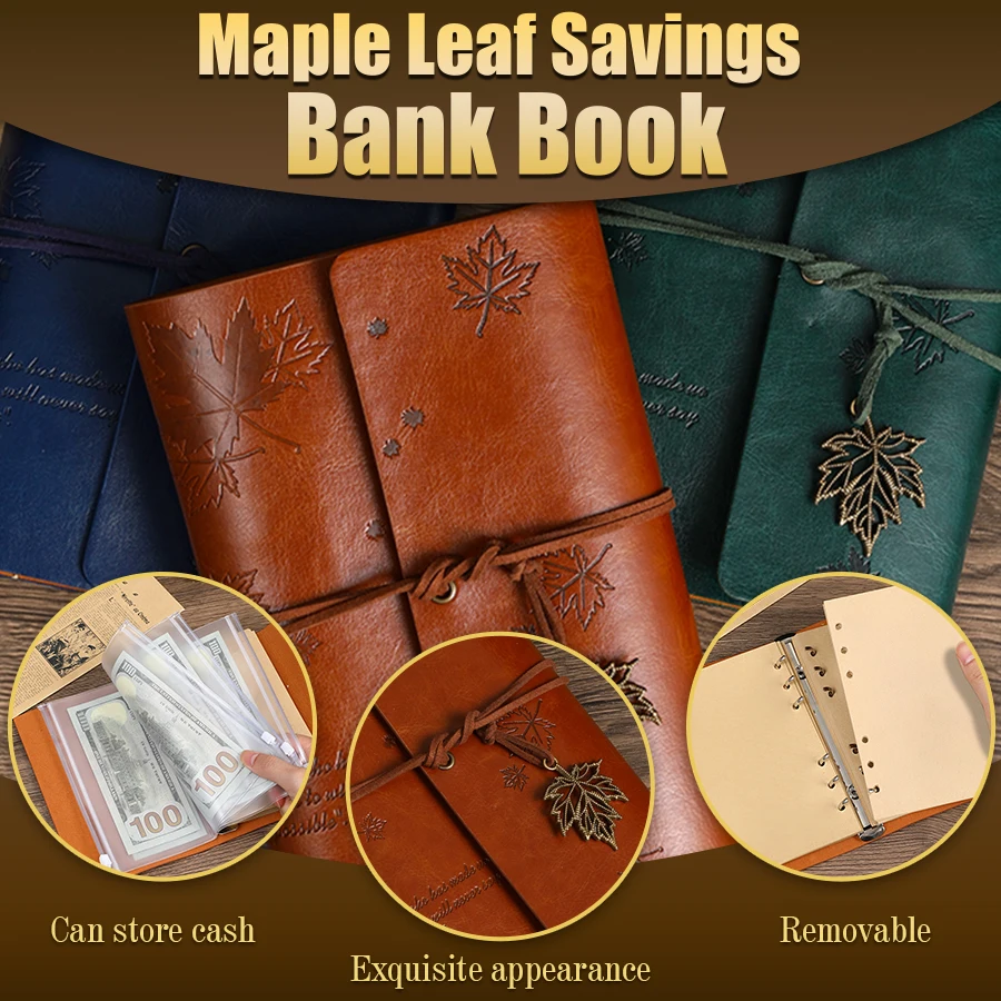 Retro leather cover Spiral ring loose leaf notebook Travel diary Forest style hand account book