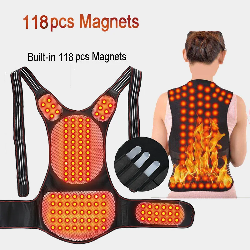 118 Self Heating Back Support Waist Brace Heating Corrector