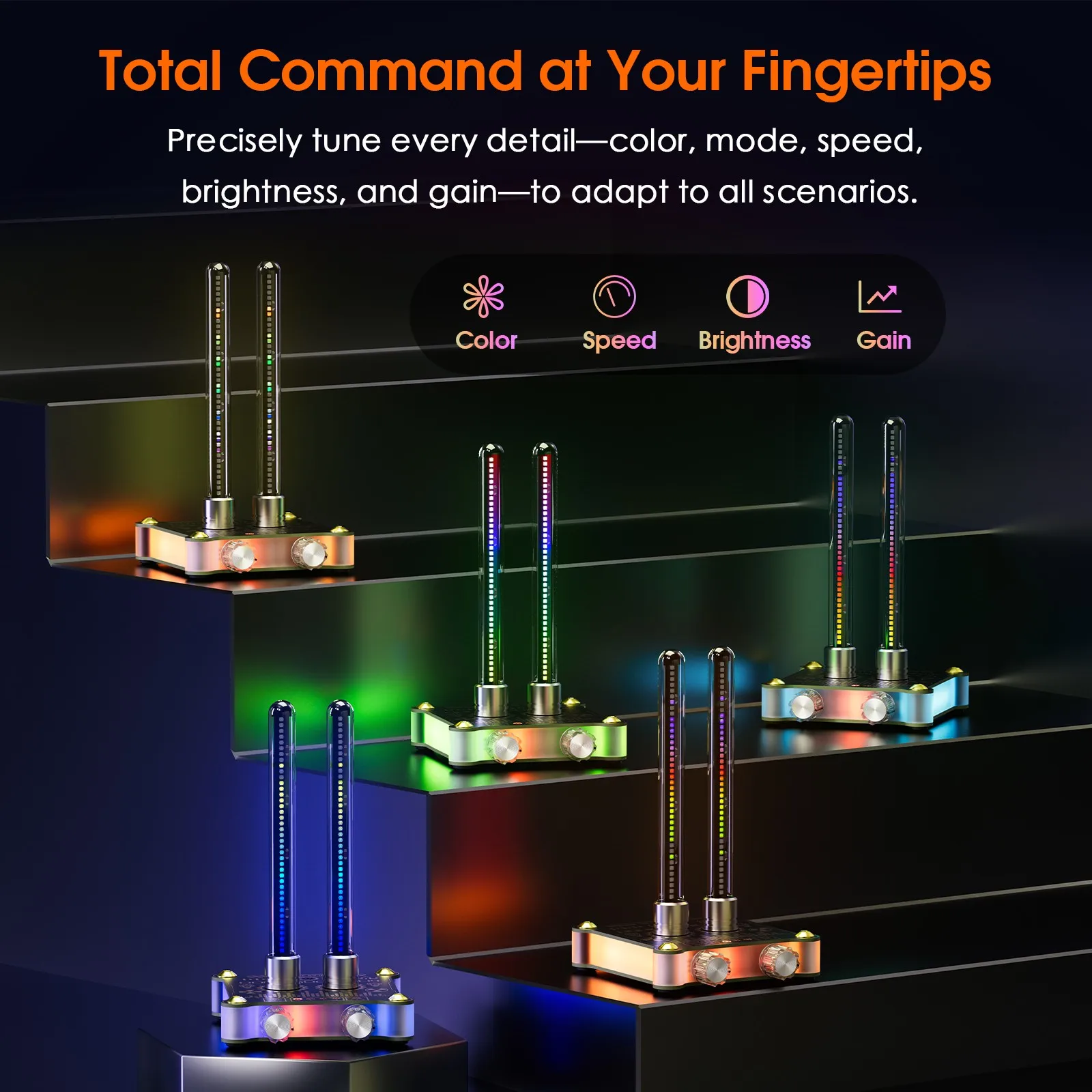 Sound Pickup Spectrum Lamp, LED Muziek Ritme Licht met Nixie Tube Sound Pickup Spectrum Lamp, LED Muziek Ritme Licht met Nixie Tube