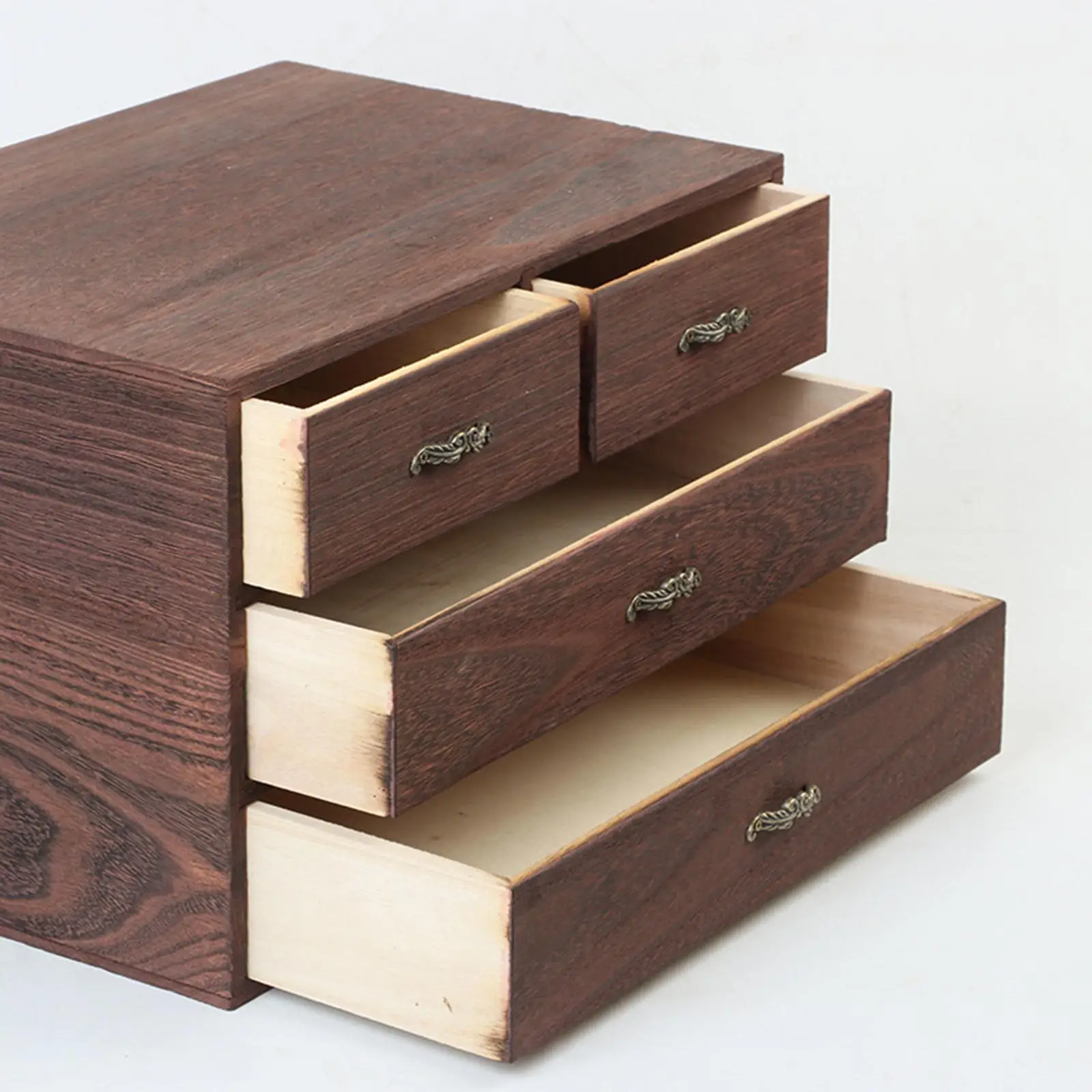 Wooden Box Keepsake Storage Boxes Jewelry Drawer Organizer Case Gift