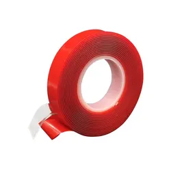 Ultra Thin Transparent Red Film Double - Sided Tape - High - Temperature Resistant, Waterproof, Strong Adhesion, No Marks (2 - Pack) (Red 2pcs)