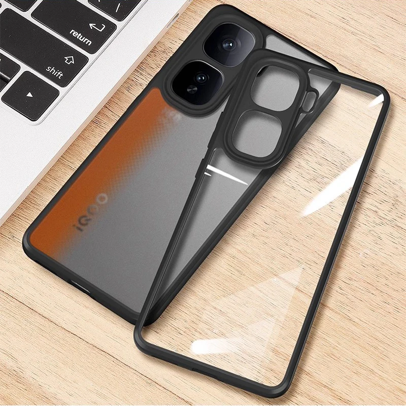Transparent Shockproof Case with Camera Protection and Soft TPU Frame