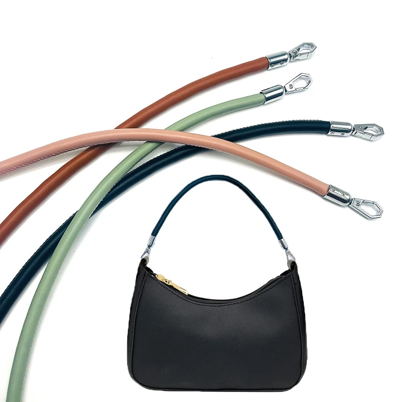 Braided PU Leather Shoulder Bag Strap with Detachable Short Handles