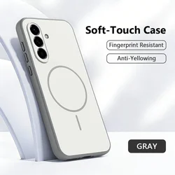 Sleek Magnetic TPU Phone Case with PC Cover - Galaxy S23 Ultra (Gray)