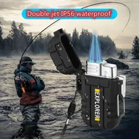 Waterproof Lighter with Lanyard Outdoor Survival Torch Lighter Windproof Butane Turbo Cigarette Lighter Camping Smoke Accesoires 2
