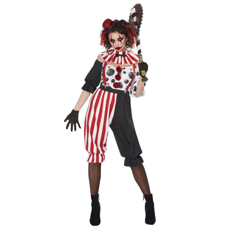 Halloween Costumes for Women Children Clowns Cosplay Costumes for Boys Girls Evil Terrifying Ugly Circus Makeup Ball Costume Set