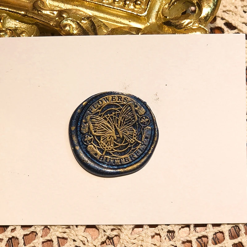 Brass Butterfly Wedding Seal Stamp for Stationery and Cards