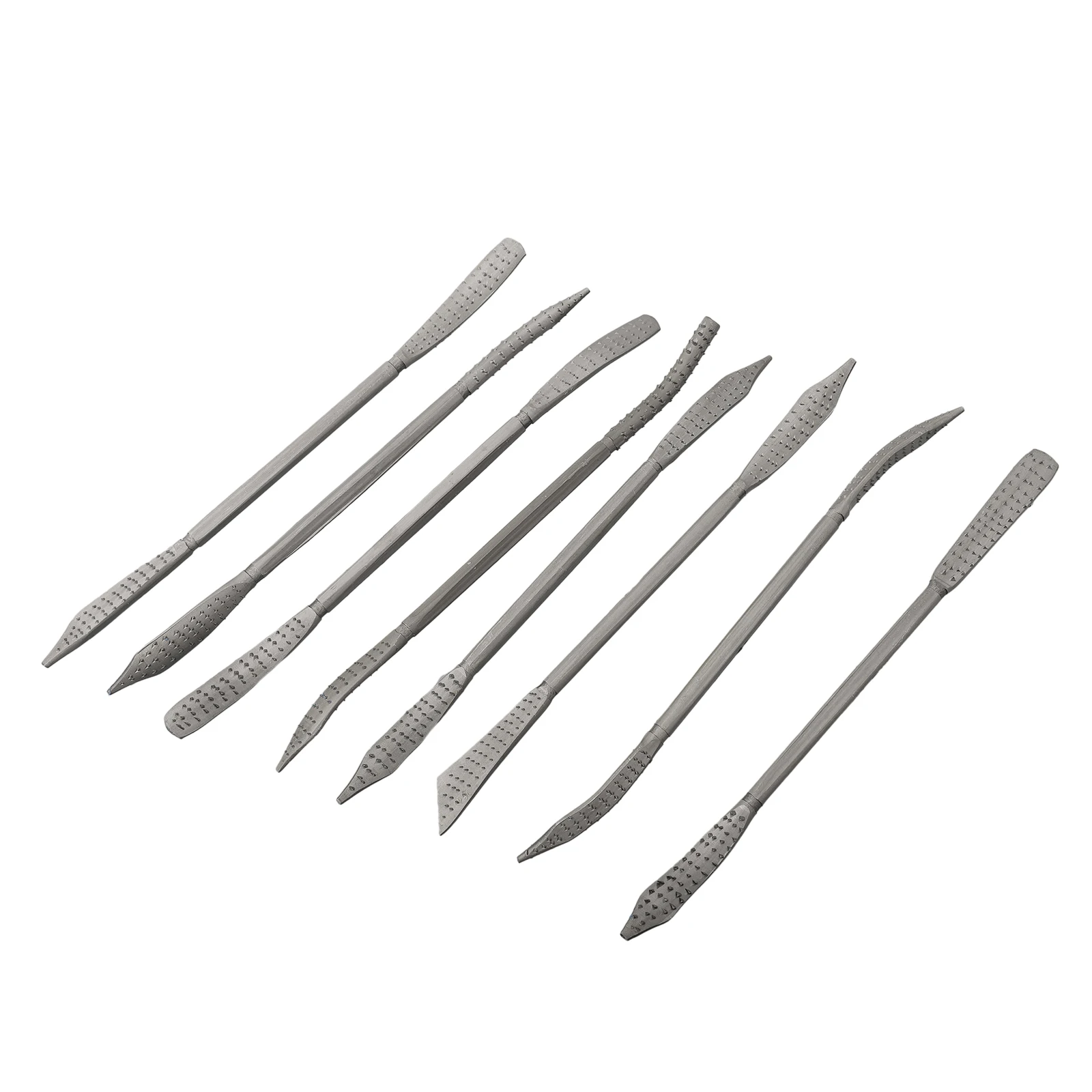 거친 리플러 파일, 곡선 양면 수공구, 전문 나무 걸레 파일 세트, 목공 조각, 190mm, 8 개