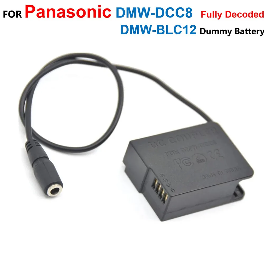 

DMW DCC8 DC Coupler Fully Decoded DMW-BLC12 BLC12PP Fake Battery For Panasonic DMC-GH2 GH2K GH2S FZ200 FZ300 FZ1000 GX8 G7 G6