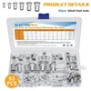 190/93pcs Aluminum Rivetnuts Blind Set Nutserts Threaded Insert Nutsert Cap Flat Head Rivet Nuts Carbon Steel M3 M4 M5 M6 M8 M10 3
