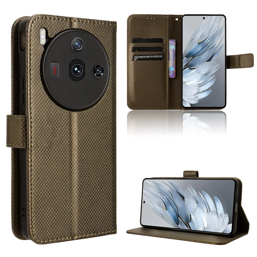Deluxe Leather Flip Wallet Stand with Card Holder