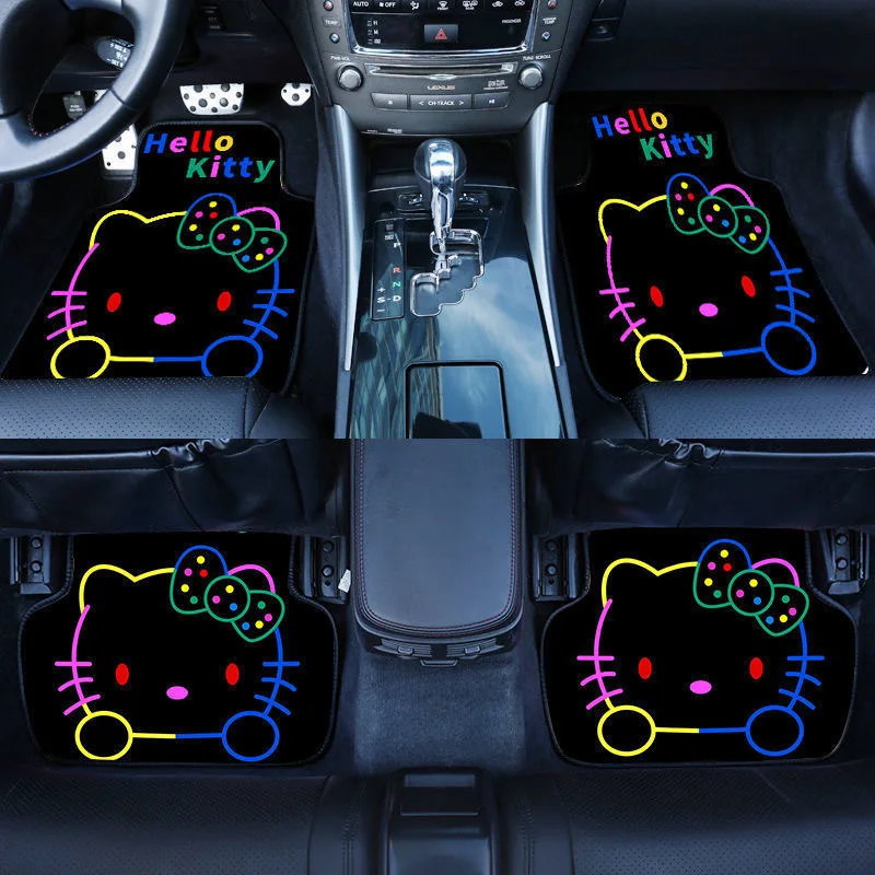

Sanrio Kawaii Hello Kitty Автомобильные Коврики Kuromi Cinnamoroll аниме мультфильм Модный изысканный универсальный интерьер