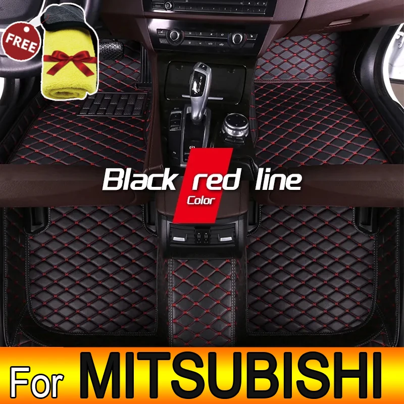 Car Floor Mats For MITSUBISHI Pajero V97 Pajero Sport 4 V93 V73 Outlander Peev Outlander Car Accessories