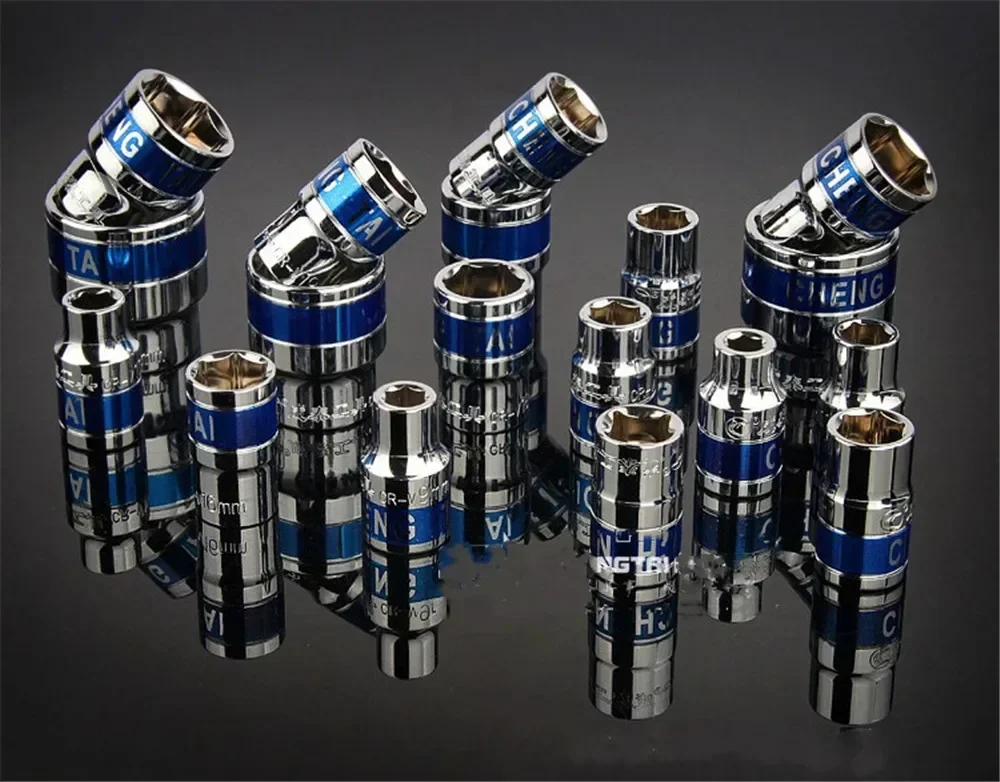 Description Picture 5 of itemCR-V Steel Anti-rust Treatment Ratchet Sockets for Nut Removal 8-36mm 1/2 Inch Blue Drive Short Hex Wrench Socket