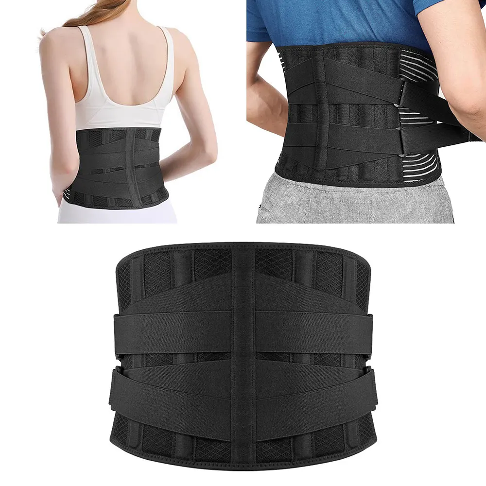 Adjustable Back Brace Lower Back Belt Brace Pain Relief Band Waist Belt Breathable Mesh Design with Adjustable Support Straps