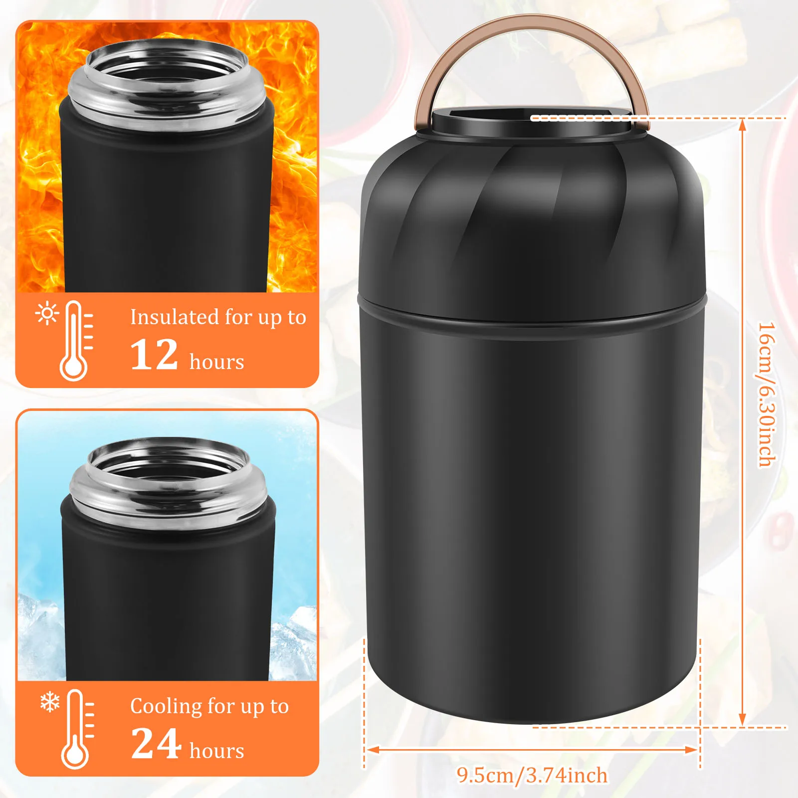 500ml Vacuum Insulated Food Jar Stainless Steel Insulated Food
