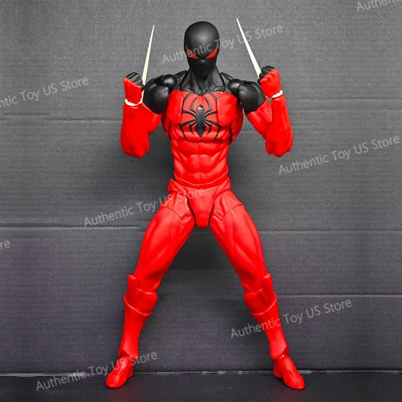 Mess Toys Spider Man Symbiote Black Suit Neighbor Scarlet Spider Anime Action Figure Gifts Toys
