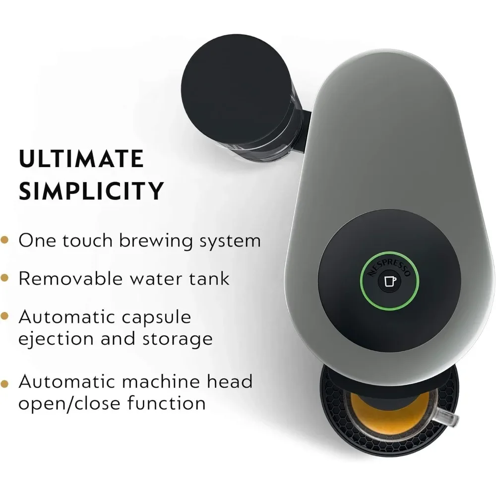 Coffee and Espresso Machine 5 Fluid Ounces Grey Coffee Makers of Capsules Maker Capsule Italian Kitchen Appliances Home 2