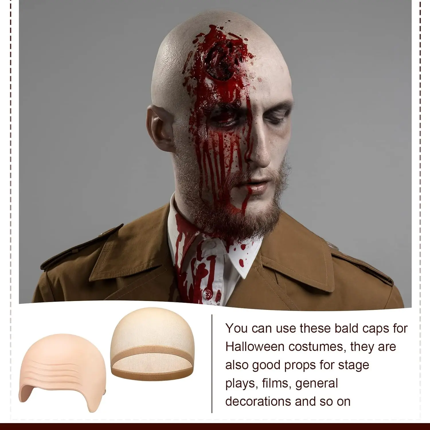 Cappello Calvo In Lattice Per Halloween - Travestimento Uomo E Donna