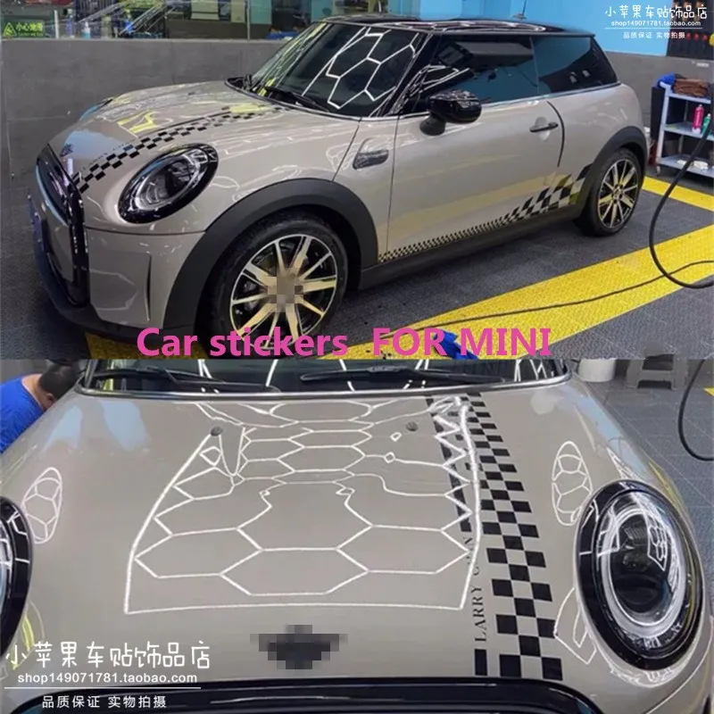 

Car stickers FOR MINI Cooper F56 R55 F60 R58 body appearance modification custom racing grid decorative decals