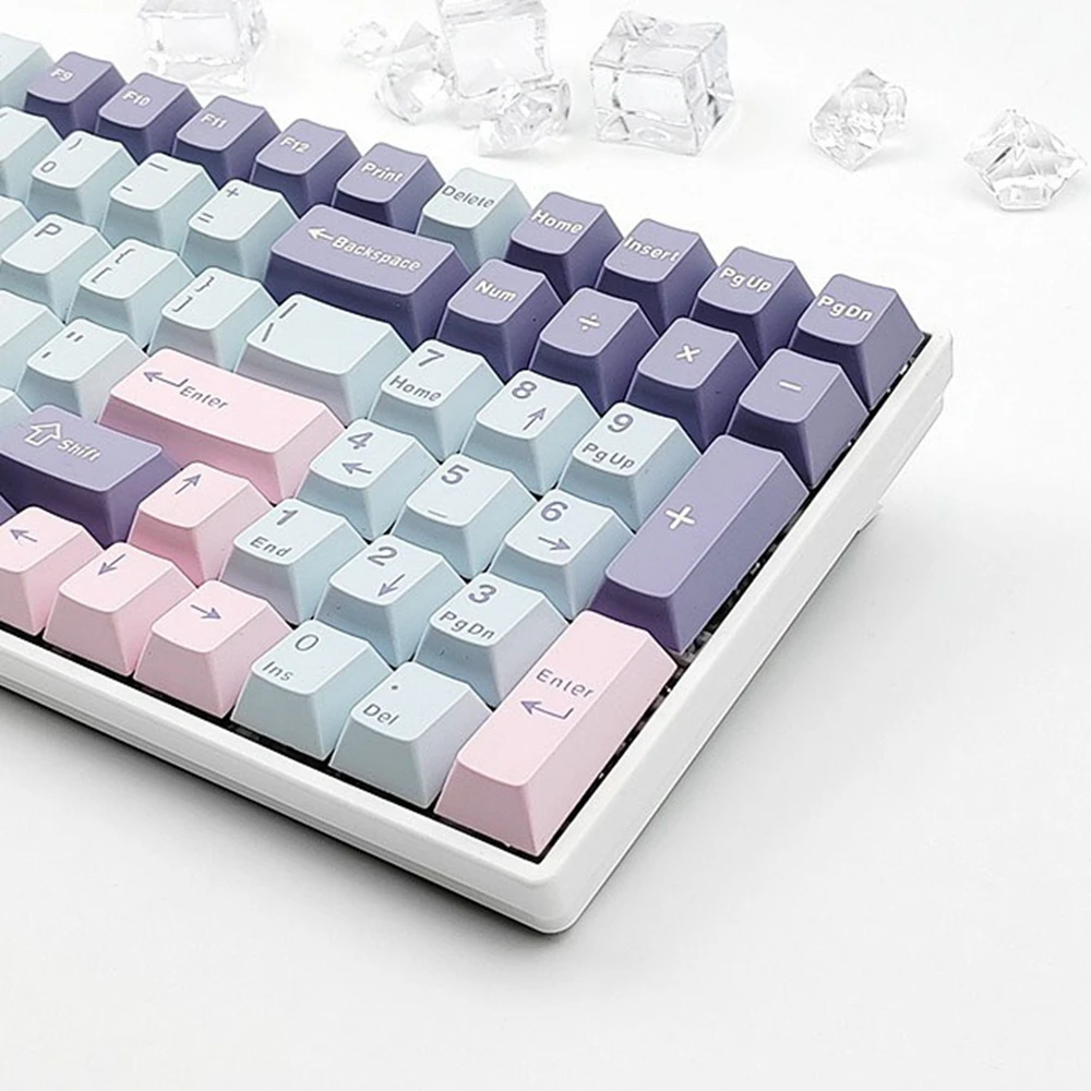Cherry Keycaps para Teclado Mecânico Pbt 60 70 80 90 104 mx Gateron Outemu Panda Kailh Switch 125 Chaves