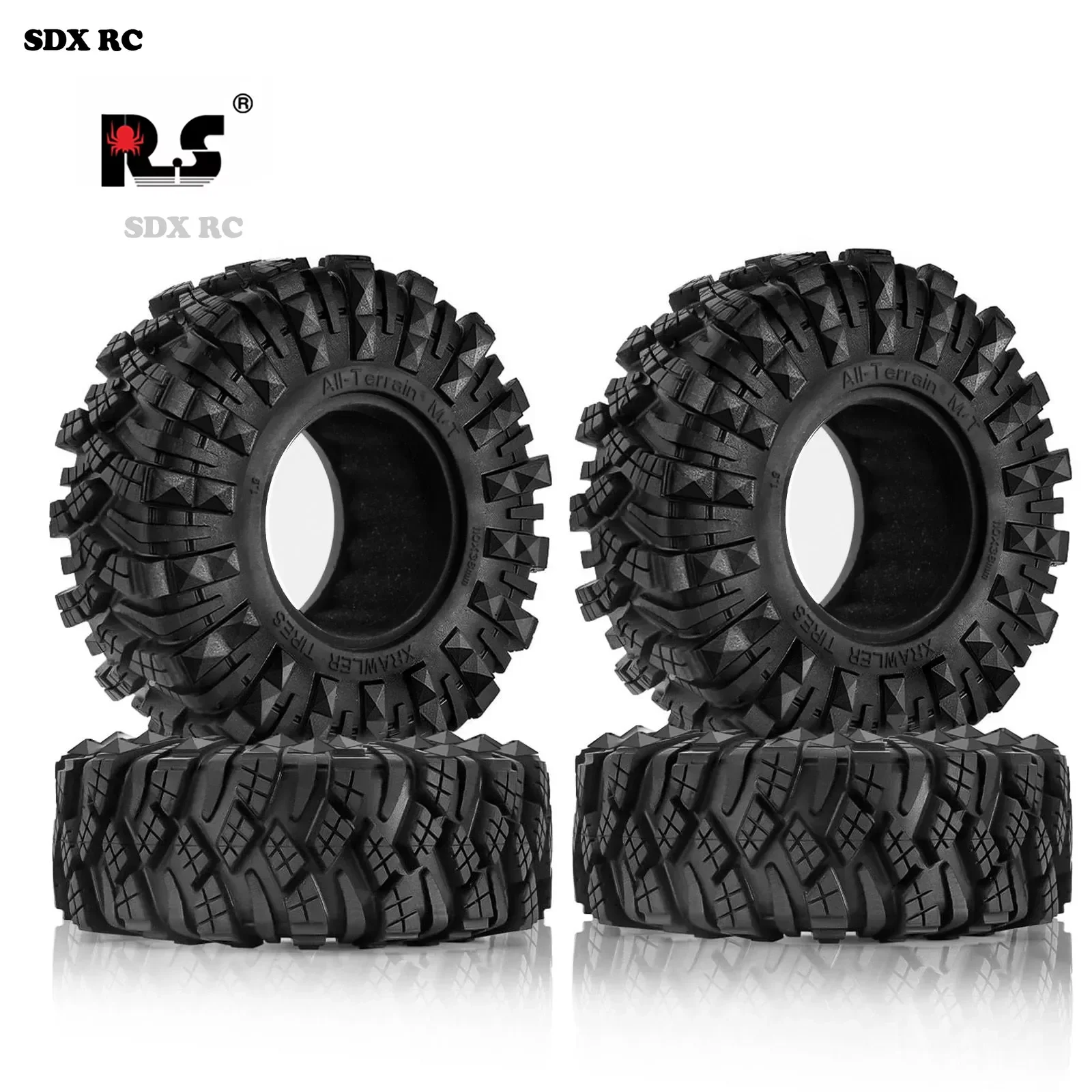 

4Pcs Masonry Tires110*38MM Mud Terrain 1.9" Wheel Tires for 1/10 RC Crawler Car Axial SCX10 Pro Capra UTB18 TRX4 Redcat (R131)