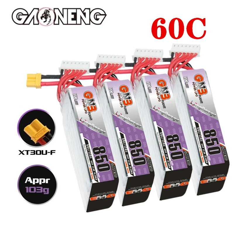 

Max 120C GNB 6S 22.8V 850mAh LiPo Battery For FPV MultiRoter Helicopter Accessories Parts With XT30 Plug 22.8V Battery